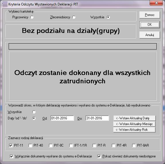 Wydruk deklaracji i UPO W celu przeglądania i wydruku deklaracji, oraz odebranych UPO należy wybrać opcję menu 'Zadania', 'Wydruk Deklaracji dla Urzędu Skarbowego', 'Rejestr Wystawionych Deklaracji