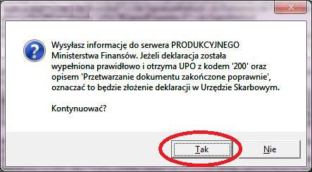 W tym celu należy wybrać przycisk 'Wyślij': Ponieważ wysyłka do