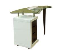 board, MDF board, cushion 75 cm x 113,5 cm x 60 cm IBIS STOLIK DO MANICURE (BLAT SZKLANY)/ IBIS MANICURE TABLE (GLASS TOP) WERSJA Z