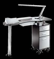 x 122 cm x 53 cm 186 LX STOLIK DO MANICURE/ 186 LX MANICURE TABLE w zestawie: pochłaniacz pyłu, pufka,