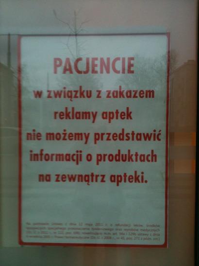 Czy zakaz reklamy aptek jest w interesie pacjenta?