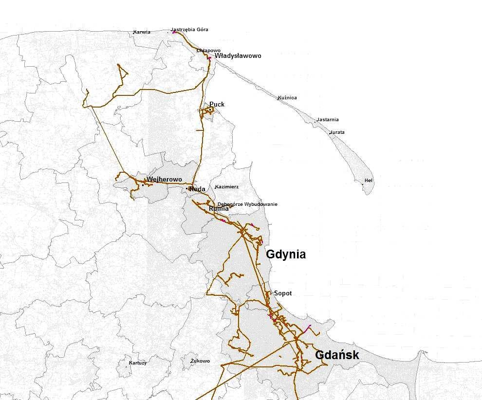 możliwością zautomatyzowanego kreowania usług (end-to-end) Gdynia Słupsk Gdańsk Koszalin Tczew