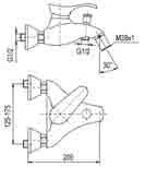 natryskowa / 380 mm, indeks 84--00 ~70 Ø Ø G 3/4 min 4 Ø8 G3owica natryskowa G / 3/4 380 mm, indeks 84--00 min 4 Bateria wannowa podtynkowa GRANIT, indeks 489-4-00 Bateria wannowa trójotworowa z