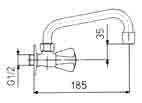 wysokość h=960 mm 260-7-00 78,80 260-760-00 76,80 Zawór umywalkowy ścienny /2 złączka do węża G 3/4 długość L=80 mm -0-00 36,