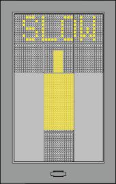 Approach distance: AD 2 EPWR 1-13 At a distance of 30 m from the docking position, the approach distance indicator shows to the pilot the remaining distance by switching off succesive rows of LED