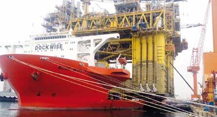 Cylindry o wysokim udźwigu, dwustronnego działania Seria HCR Operacja podnoszenia specjalnego i nasuwania pływającego systemu wytwarzania ropy naftowej o masie 4 000 w Malezji, na platformie morskiej