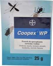 Coopex 25 WP Preparat do zwalczania owadów w higienie sanitarnej (much, komarów, prusaków, karaluchów, mrówek faraona i innych szkodliwych owadów).