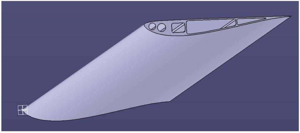 10) w locie zostały wykonane z duraluminium o stałej cięciwie 220 mm bez skręcenia geometrycznego.