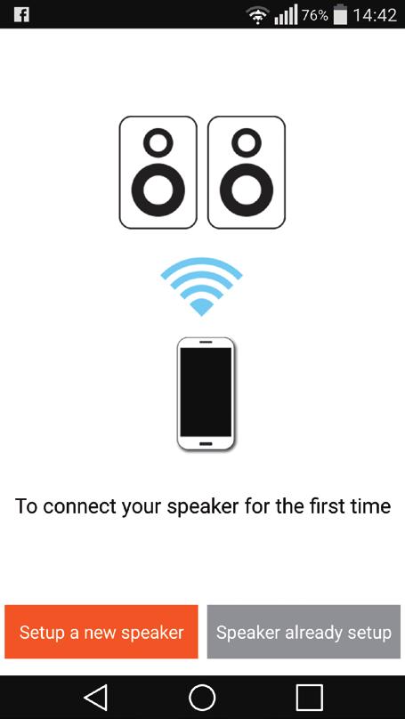 3 Na stronie początkowej Setup (Konfiguracja) dotknij opcji Setup a new speaker (Konfiguracja nowego głośnika).