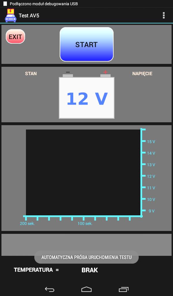 Kolejno przechodzimy do instalacji programu, po zainstalowaniu podłączamy wtyk testera do zapaliczki w samochodzie i łączymy kablem USB tester z tabletem lub telefonem na którym wcześniej został
