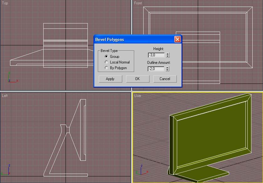 Autodesk VIZ Ćwiczenie nr 3 17 30. Nasz monitor jest już gotowy.