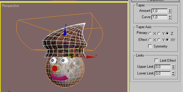 Autodesk VIZ Ćwiczenie nr 3 4 9. Zmieniamy parametry Amount i Curve aby osiągnąć jakiś przyzwoity efekt. 10.