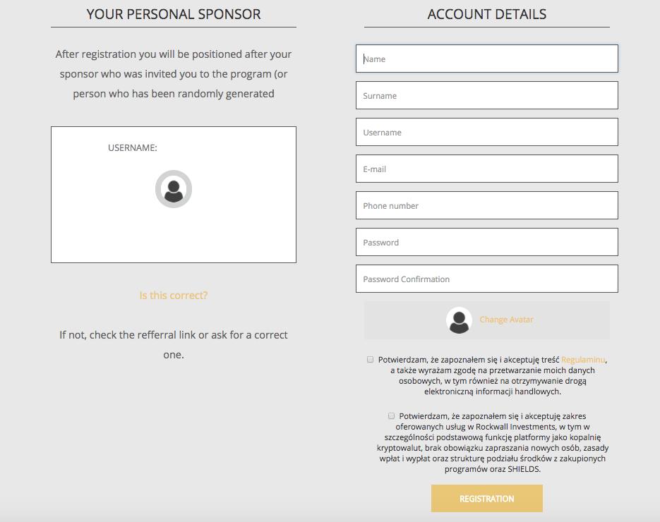 REJESTRACJA Proces rejestracji jest naprawdę bardzo prosty oraz intuicyjny. Dla ułatwienia poniżej znajduje się zrzut ekranu z opisem poszczególnych pól, na które trzeba zwrócić uwagę.