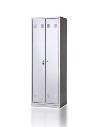Regał aktowy otwarty 60x49x180 116 Podwójna szafa metalowa malowana proszkowo, posiadająca otwory wentylacyjne ulokowane w drzwiach, wieniec dolny szafy, czyli podstawa powinna być
