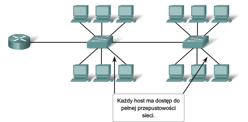 istocie są łączami typu punkt-punkt. Kliknij na współczynnikach wydajności na schemacie.