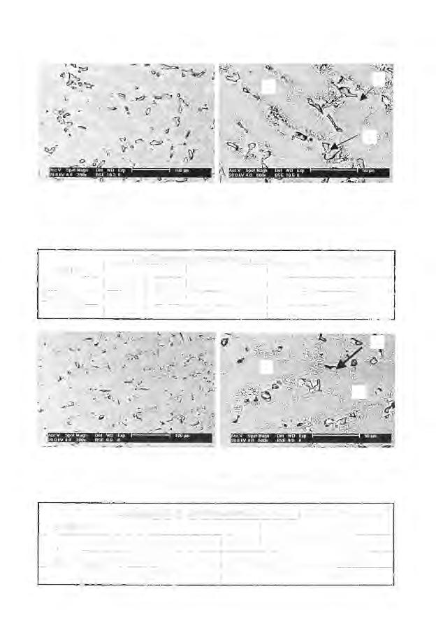 139 Rys. l. Struktura stopu nr l w stanie lanym. Tabela II. Wynikj mikroanalizy i pomiarów mikrotwardości faz w obszarach oznaczonych na rysunku l Strefa Analizowany pierwiastek[% at.