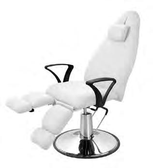 PEDICURE/PEDICURE 21 FABRIZIO FOTEL KOSMETYCZNY NA KOLUMNIE HYDRAULICZNEJ/ FABRIZIO PEDICURE CHAIR cena w skaju białym price in white skai 1550,00 netto 1906,50 brutto 55-65 cm x 80 cm x 182 cm ALFA