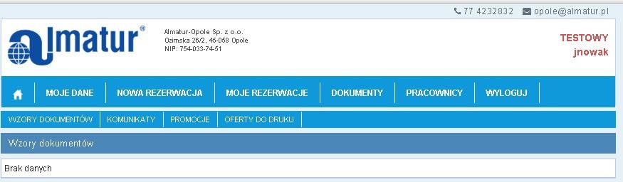 Dokumenty Tutaj publikowane są dokumenty od touroperatora.