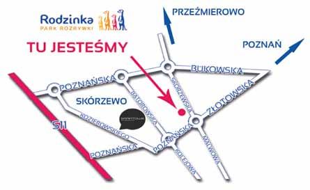 Dane kontaktowe PARK ROZRYWKI RODZINKA ul. Skórzewska 19, Skórzewo 60-185 Poznań Godziny otwarcia: wt. - pt. 12.00-20.00 sob.