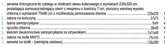 Pytanie nr 25 Dotyczy cześć nr 1 poz. 1 Czy Zamawiający dopuści zestaw do operacji biodra skład: Oferowany przedmiot zamówienia nie jest gorszy niż ten określony w SIWZ.