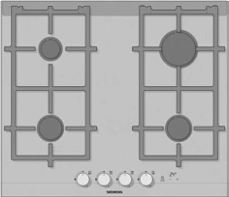 A készülék Rostélyok Égő, max. 1,1 kw Égő, max. 2,8 kw Kettős kétsoros égő, max.