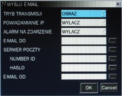 POWIADOMIENIE IP: Włączenie / wyłączenie wysyłania wiadomości e-mail kiedy adres IP rejestratora zostanie zmieniony.