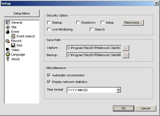 Security Option: Opcje bezpieczeństwa umożliwiają ustawienie hasła dostępu do wybranych funkcji.