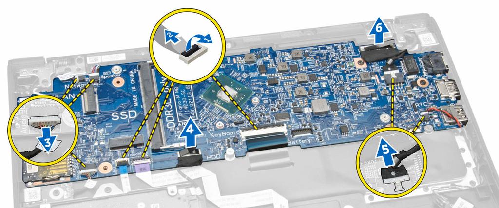 Instalowanie radiatora 1. Umieść radiator na miejscu na płycie systemowej. 2. Umieść metalowy wspornik i wkręć śruby, aby zamocować wspornik do płyty systemowej. 3.