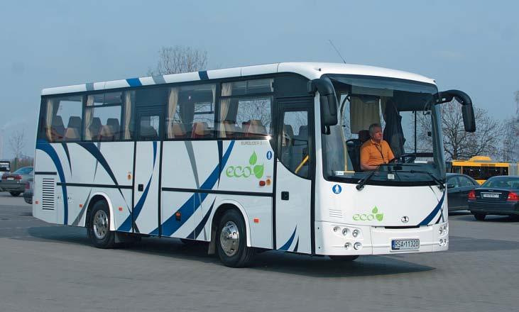 Autosan Eurolider 9 eco wielkości. Najbardziej charakterystycznym elementem autobusu jest nowa ściana przednia, nawiązująca stylistyką do pozostałych autobusów tej rodziny.
