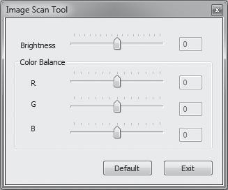 Farb- und Helligkeitseinstellungen Stellen Sie bei Bedarf die Farben und die Helligkeit ein, indem Sie auf die Schaltfläche Color/Brightness Adjustment (K) klicken.