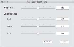 Farb- und Helligkeitseinstellungen Stellen Sie bei Bedarf die Farben und die Helligkeit ein, indem Sie auf die Schaltfläche Color/Brightness Adjustment (K) klicken.