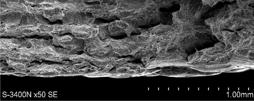 Terms of cathodic polarization: 20 ma/cm 2, time 24 hours Podsumowanie i wnioski Przeprowadzone badania wykazały, że na ilość absorbowanego wodoru przez stal DC01 mają wpływ warunki prowadzonej