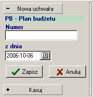 3. PLANOWANIE WYDRUKI DLA PLANU PIERWOTNEGO 3.1. Wstęp Po zakończeniu edycji słowników moŝemy przystąpić do edycji planów finansowych oraz załączników do uchwał.