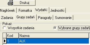 stworzył np. załącznik alkoholowy zbierając te zadania z wybranych planów finansowych.