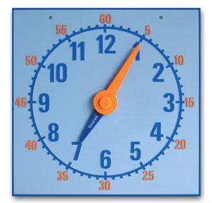 Zegar Ten duży, przejrzyście opisany zegar jest idealną pomocą naukową służącą do demonstracji w klasie.