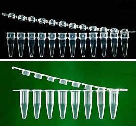 Probówki do PCR, pojedyncze: 0,5 ml, z wieczkiem zaprojektowane specjalnie do użycia w urządzeniach do PCR i termocyklerach ultracienkie probówki do PCR pozwalają na szybki i równomierny przepływ