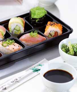 185x115x30 4x125 3 168847 Pudełko na sushi Czarne Włókno/PBS 243x147x22 4x125 3 4 168849 Pokrywka do 168847 Przezroczysta PLA 247x151x27 4x125 5 168848 Pudełko