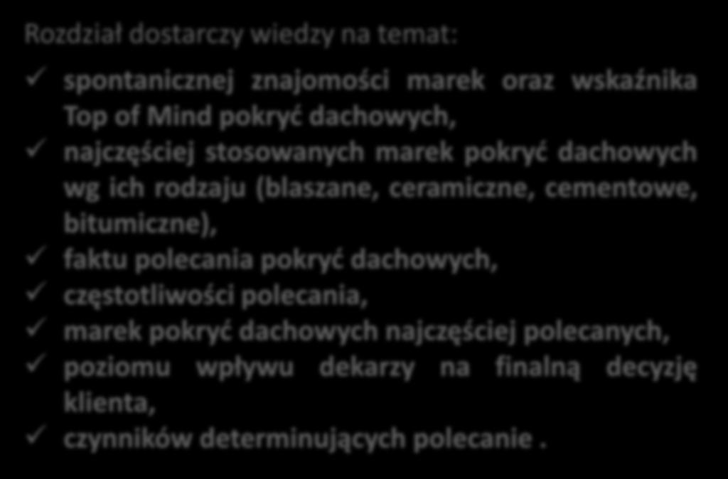 rodzaju (blaszane, ceramiczne, cementowe, bitumiczne), faktu polecania pokryć