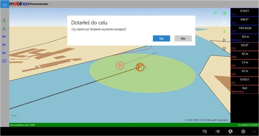 WERYFIKACJA FUNKCJONALNOŒCI DEMONSTRATORA TECHNOLOGII SYSTEMU MOBILNEJ NAWIGACJI... 205 Rysunek 2.