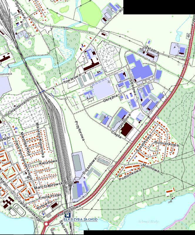 MAPKA ORIENTACYJNA skala 1:20000 Obiekt Rysunek Zakład Usług Drogowych "DROTECH" Wojciech Wielgat ul.