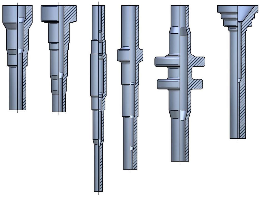 2. Metody wytwarzania drążonych osi i wałów W większości są to typowe wałki drążone stosowane w motoryzacji do przekładni manualnych i automatycznych.