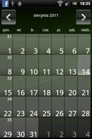 Kalendarz ocena 4 Kalendarz posiada widok miesięczny, dzienny i tygodniowy.
