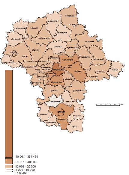 3. Wyniki i ich omówienie Miasto Płock położone jest w zachodniej części województwa mazowieckiego. Ludność miasta Płocka wynosiła 126 675 osób (stan na 30 VI 2009 r.).