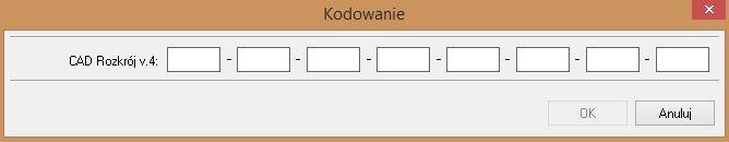 nieprawidłowy wyświetli się na Rys. 18 okno do wprowadzenia kodu rejestracyjnego programu żółto (Rys.