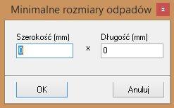 Automatycznie przenoś odpady do bieżącego projektu - opcja ta pozwala, aby odpady, powstałe w trakcie rozkroju, zostały automatycznie dodane do listy dostępnych arkuszy w bieżącym projekcie,