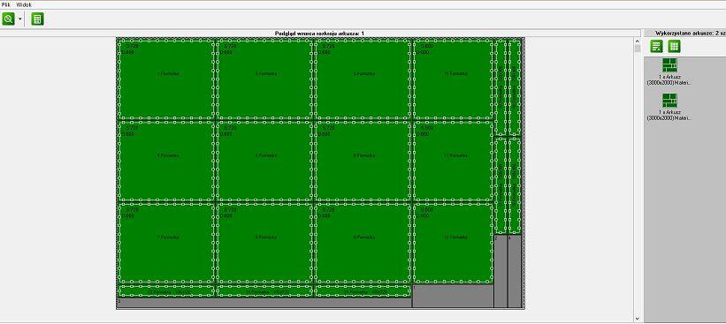 1. Wprowadzenie Program CAD Rozkrój rozmieszcza poszczególne formatki na dowolnie zdefiniowanych arkuszach w taki sposób, aby pozostało jak najmniej niewykorzystanej powierzchni.