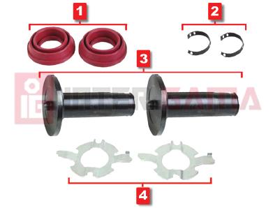 TSB 3709/4309/43 B0 Łożysko zacisku B0 Łożysko zacisku Caliper Roller Bearings Caliper Roller Bearings H0 B0 Zestaw Komplet naprawczy tłoków z uszczelnieniami prowadnic 0 0 B0 B53 USZCZELNIENIE /