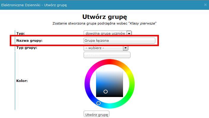 Krok 6. Do nowo utworzonej grupy zapisujemy uczniów. Najszybciej jest nacisnąć w klasę z której chcemy przypisać uczniów otworzy się lista wszystkich uczniów w klasie.