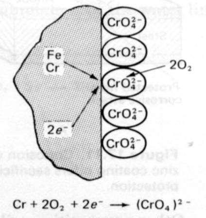 Ochrona przed korozją elektrochemiczną Pasywacja Metal znajduje się w stanie pasywnym wtedy, kiedy ma znacznie większą odporność na korozję niż odporność wskazana przez jego położenie w szeregu