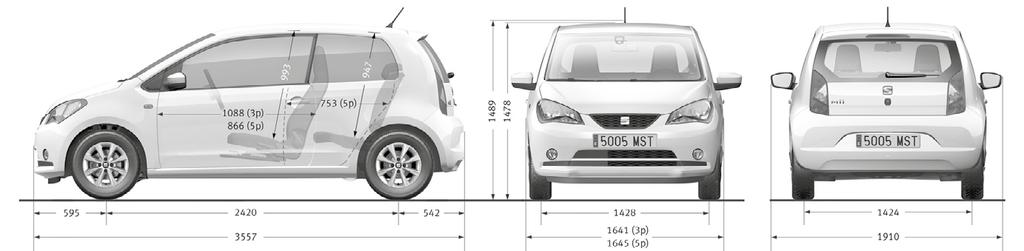 DANE TECHNICZNE Mii 3D Mii 5D SILNIKI BENZYNOWE Prędkość maksymalna (km/h)